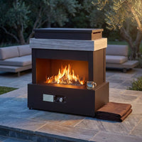 40.5" Outdoor Propane Fireplace with Tank Storage and Dust Cover-50,000 BTU Smokeless Gas Fire Pit with CSA Certified and Adjustable Flame for Patio Backyard Outdoor Heating & Decoration — Studio Shot