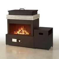 40.5" Outdoor Propane Fireplace with Tank Storage and Dust Cover-50,000 BTU Smokeless Gas Fire Pit with CSA Certified and Adjustable Flame for Patio Backyard Outdoor Heating & Decoration — Studio Shot