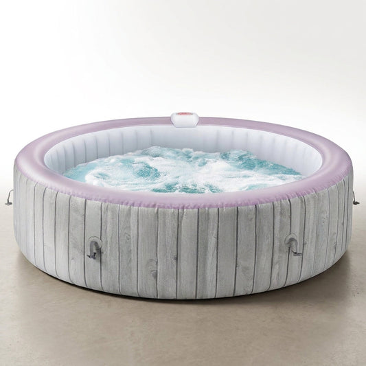 Hot Tub with Cup Holder, Outdoor Inflatable Home Spa, All-In-One Hot Tub W/Hidden Pump, 4 Filters, 82'' round Portable Pool for 6 Person W/130Pcs Jets — Studio Shot