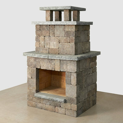 Outdoor Fireplace Built for Small Patios, 2.25-inch Firebrick Core, 6-Foot Compact Design, Complete Kit