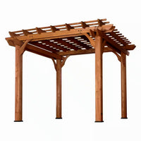 Outdoor Pergola Built for Natural Shade, All Cedar Construction, Traditional Design, Ground Anchors